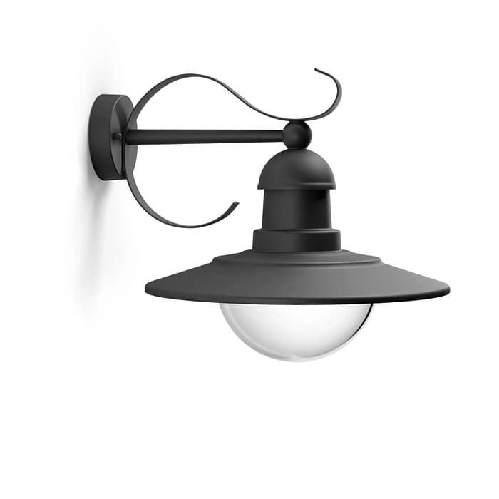 Zidna spoljašnja svetiljka PHILIPS Topiary crna 1xmax60W E27 230V