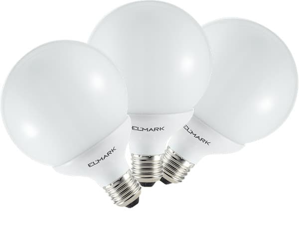 Štedljiva sijalica Elmark Globe 25W E27 6400K 99280097 3kom.