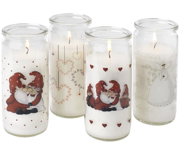Novogodišnje sveće u čaši 6028200 4 komada