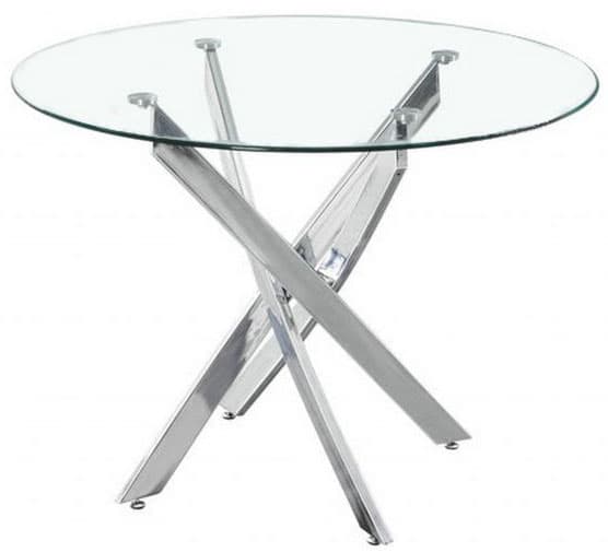 Trpezarijski Sto Time Metal Staklo fi 120 cm