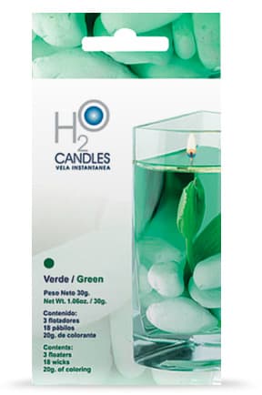 Ukrasne vodene svećice Rainbow Moments H2O zelena boja