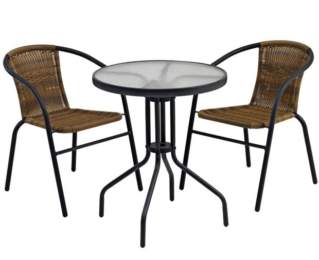 Garnitura od Ratana Wicker - 2 Stolice + Sto - Cristobal 2
