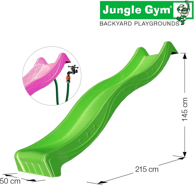 Vodeni Tobogan Spust 2.65 m - Jungle Gym Sa TUV Sertifikatom Green
