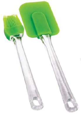 Bergner Silikonska spatula i četkica Renberg green RB-3653-GR