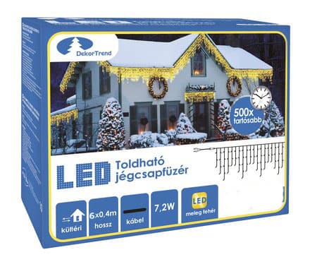 Nastavljajuća Novogodišnja LED Zavesa Za Spoljnu i Unutrašnju Upotrebu 6 x 0.4 m