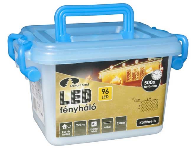 Novogodišnje Lampice LED Svetleća Mreža Za Spoljnu i Unutrašnju Upotrebu 2 x 1 m