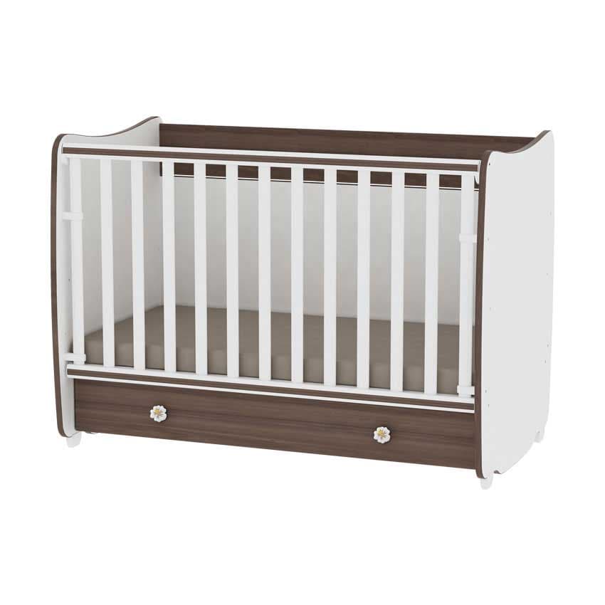 Lorelli Drveni krevetac za bebu 2u1 Dream White Walnut