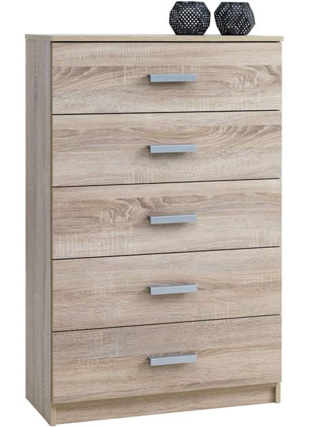 Komoda Rosto 5 fioka široka boja hrasta