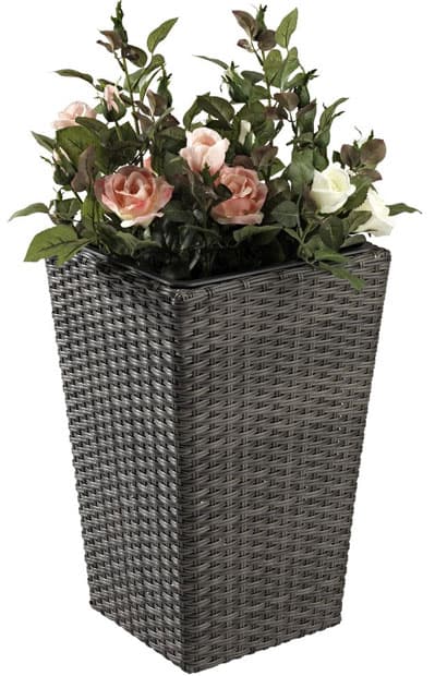 Visoka Saksija Od Ratana siva