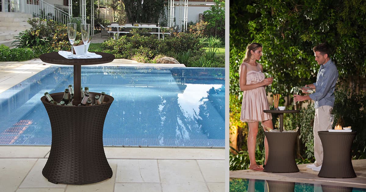 Barski Sto Sa Komorom za Led Curver Keter Cool Bar Rattan