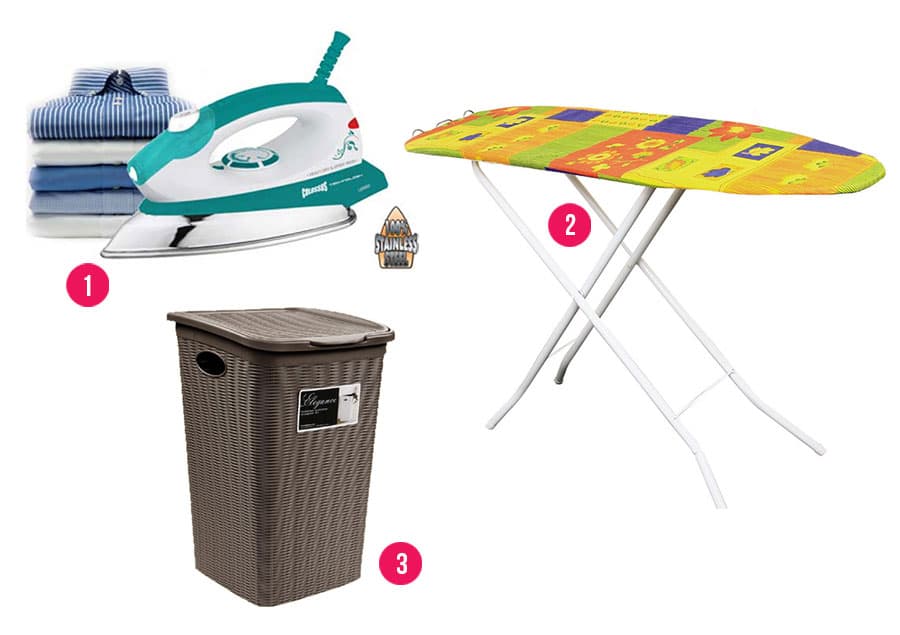 Komplet za održavanje odeće - Pegla Daska za peglanje i Korpa za veš