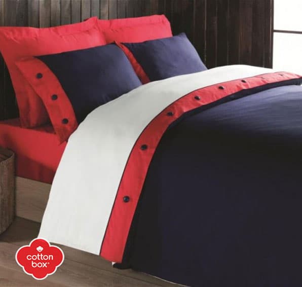 Posteljina Cotton Box Saten Fashion teget dupla 61001