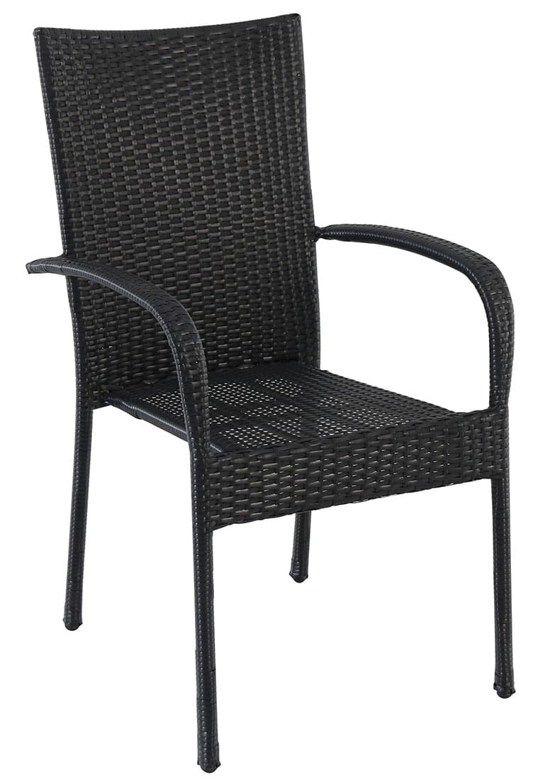 Baštenska Stolica Od PE Ratana Black Avola