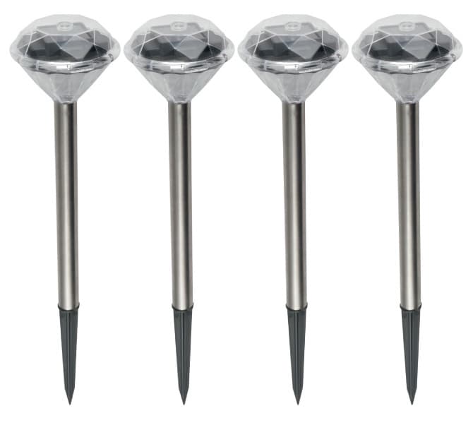 Komplet 4 metalne solarne LED lampe