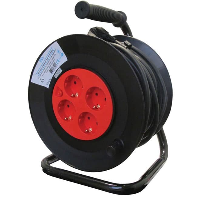 Produžni kabl na motalici sa šuko utičnicama 50m Elit EL6921