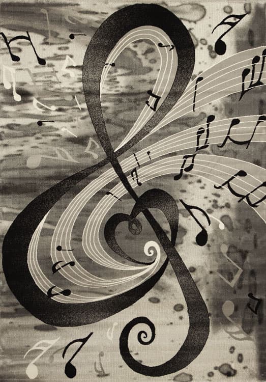 Tepih Ekol Popart P 001 Black Grey 80x150 cm