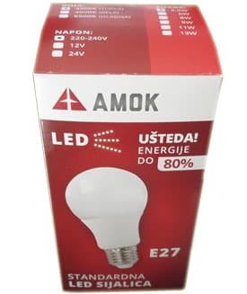 Led sijalica Amok E27 8W 3000K 600 lm
