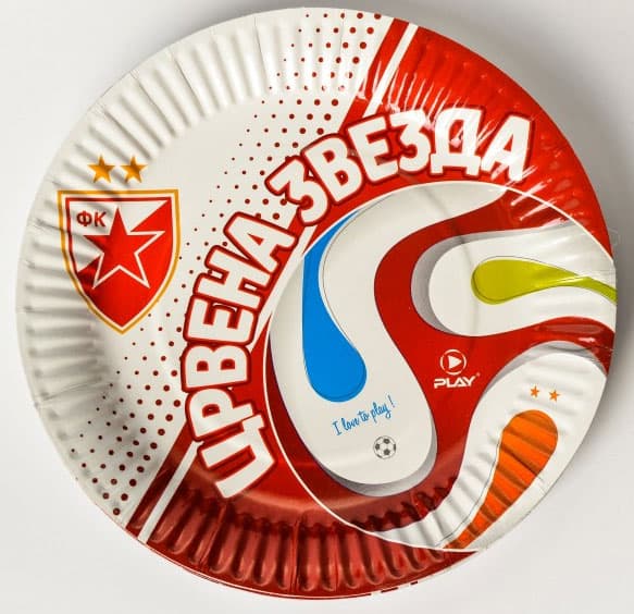 Party tanjirići Crvena zvezda 18 komada 300703