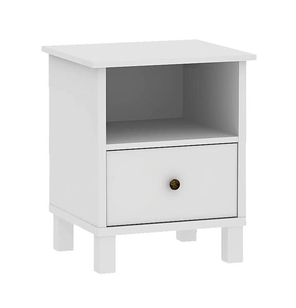 Noćni ormarić Nela 1 fioka beo