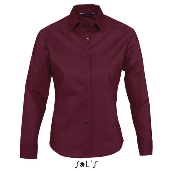 Sols Eden Burgundy Ženska košulja dug rukav veličina S 17015