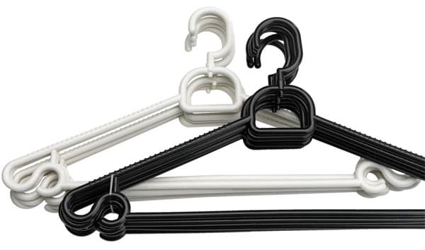 Vešalice za odeću 5 komada bele