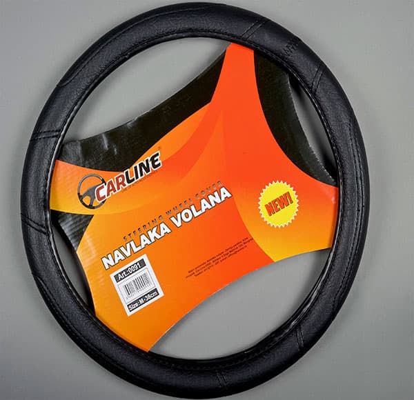 Navlaka volana eko koža veličina M 38cm crna Classic 700091-2