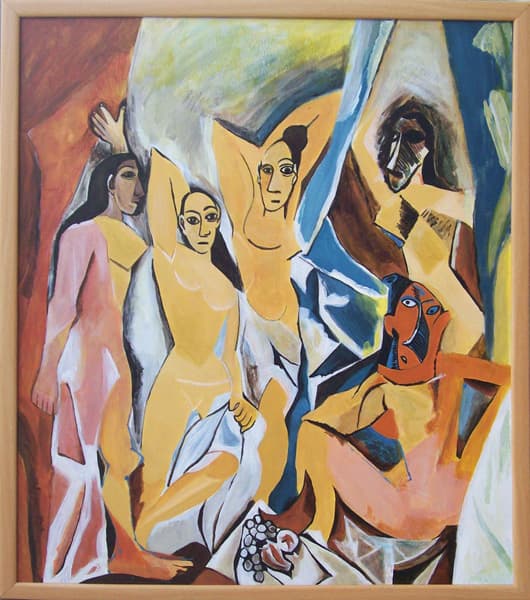 Reprodukcija dela Pabla Pikasa: Gospođice iz Avinjona - akril