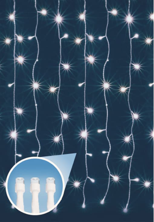 Svetleća LED zavesa 60x140cm sa 84 toplo belih LED