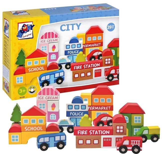 Woodyland Drvene kocke Grad 91186