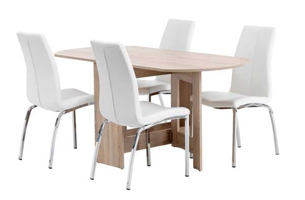 Trpezarijska garnitura Lobin Sto i 4 bele