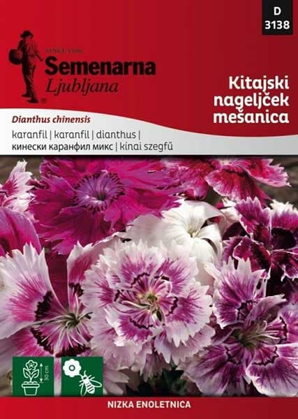 Seme za cveće Kineski karanfil - mešavina - Dianthus chinensis 3138