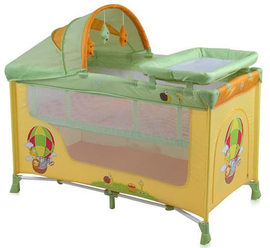 Lorelli Prenosivi krevetac za bebe Nanny 2 Plus Multicolor Baloon