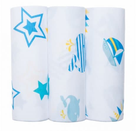 Višenamenske Bambus pelene set od 3 komada - plave