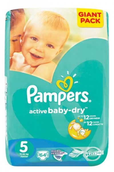 Pelene Pampers Active GP 5 Junior 11-18kg 64 kom.