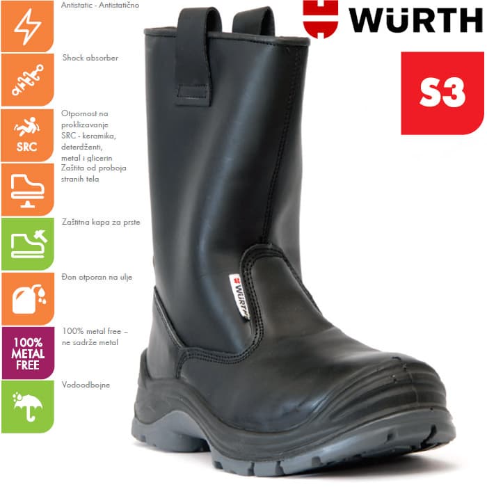 Wurth Bezbednosna čizma Varmo S3 vel. 40
