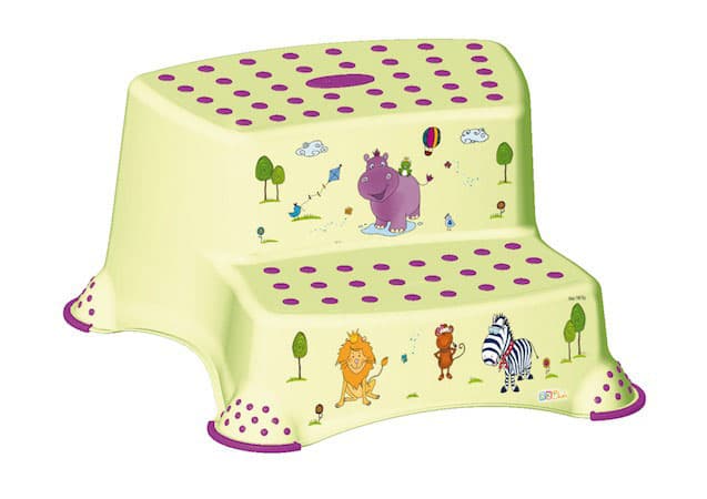 Dupli stepenik za decu Hippo zelena OKT-1544