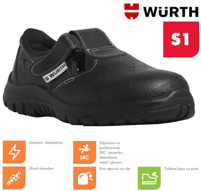 Wurth Bezbednosne sandale Kala S1 vel. 37