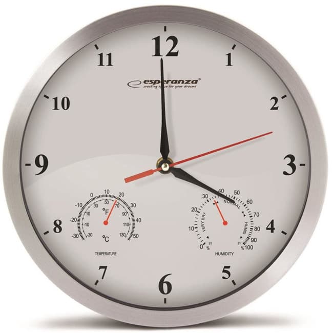 Esperanza Zidni sat sa prikazom temperature i vlažnosti vazduha EHC008W