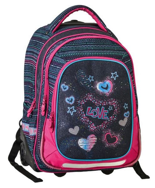 Play Školski ranac sa točkićima Trolley - Love