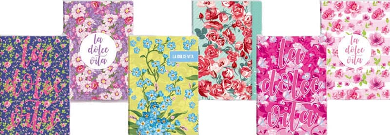Velike sveske na široke linije - pakovanje 10 komada La Dolce Vita