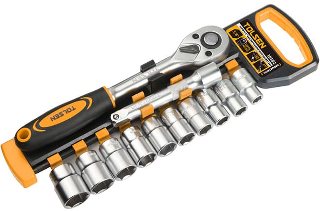 Tolsen 12-delni set nasadnih ključeva sa ručicom 1/2 M6-M14 15152