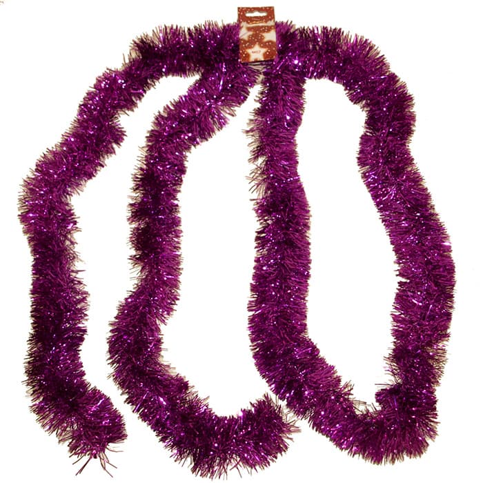 Novogodišnja dekoracija ljubičasta girlanda 270 cm