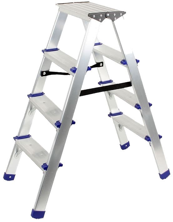 Aluminijumske dvostrane kućne merdevine 4+4 Womax 76402344