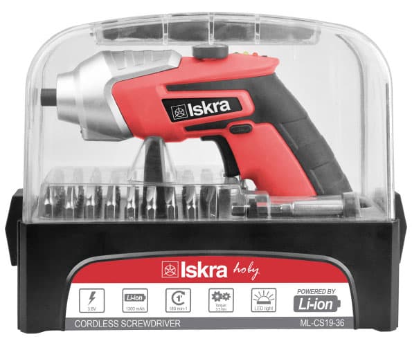 Iskra Akumulatorski odvijač sa nastavcima ML-CS19-36