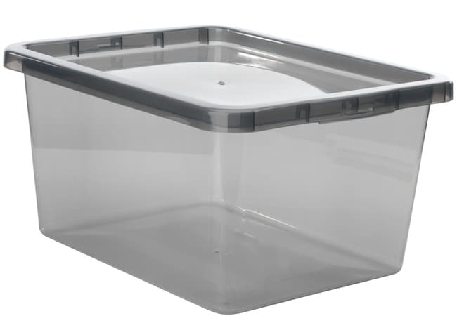 Kutija za odlaganje Sa poklopcem Siva 18 litara