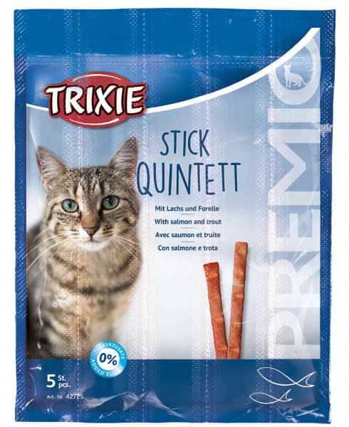 TRIXIE Hrana za mačke PREMIO Štapići losos-pastrmka Stick Quintett 5kom