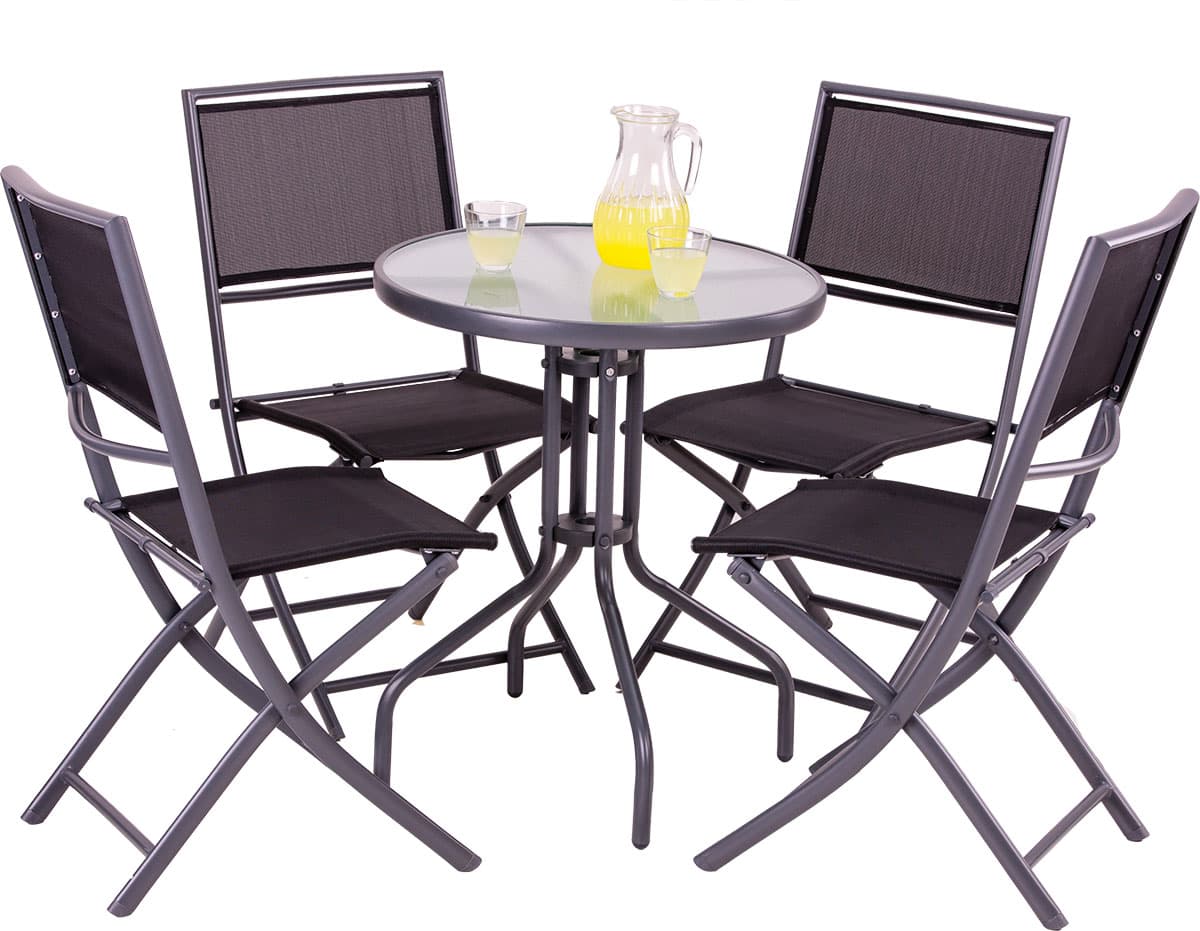 Baštenska Garnitura Lipando 4 Sklopive Stolice i Sto