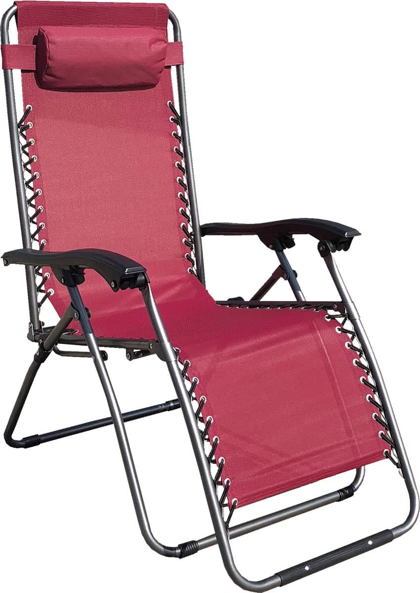 Baštenska podesiva stolica sa jastukom Messina Red