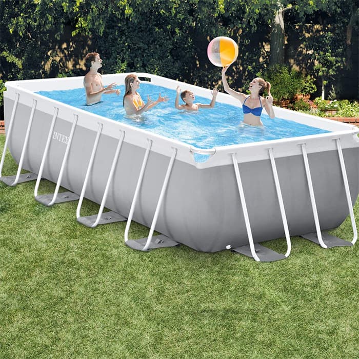 Intex pravougaoni bazen 488 x 244 x 107 cm Prism Frame 26792 sa kompletnom opremom