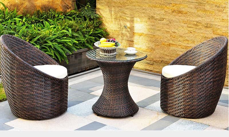 Garnitura Za Terasu Artist-A - 2 Fotelje i Sto od Wicker Ratana